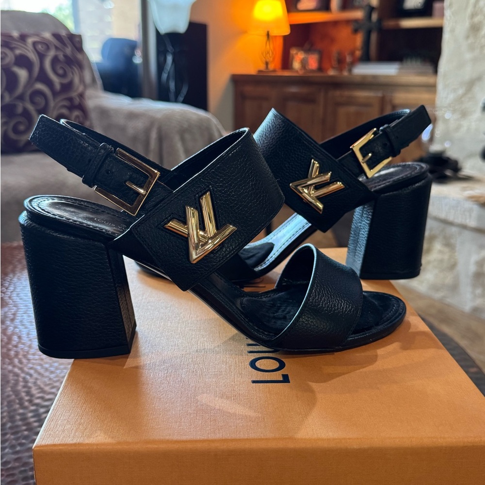 Louis Vuitton Sandals with Gold Accents (size 39)